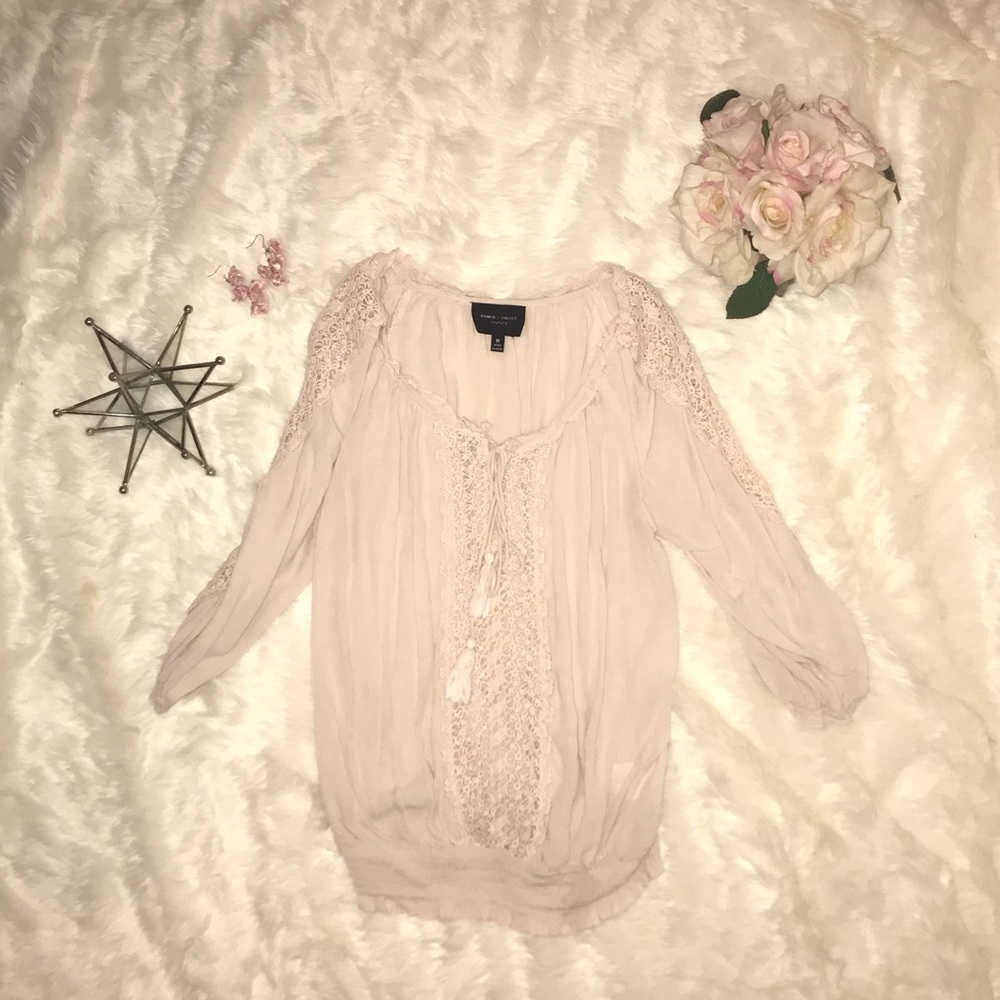 Pink crochet blouse